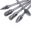 30X Conjunto de Brocas Rotativas de Carboneto Sólido de TungstêNio de Corte Duplo de 4 Polegadas de 1/8 Polegadas (3 Mm) Broca Helicoidal para 1