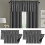 Blackout Curtain Valance Solid Color Set 2