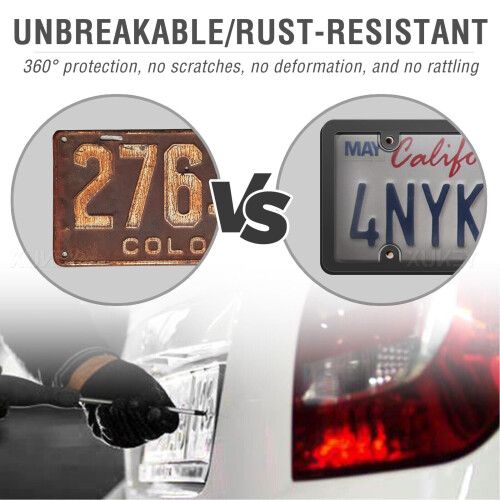Clear Tinted License Plate Cover Smoked Bubble Shield 2 Pack 1