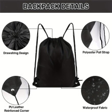 Drawstring Backpack 6 Colors Drawstring Bags, Draw String Back Bag Drawstring Bags Bulk for Sports Gym Travel Swimming