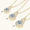 Collar infinito de moissanita, plata 925 3