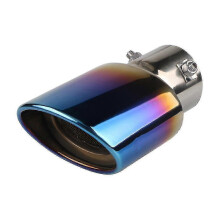Car Tail Pipe Modified Universal Shark Grilled Blue Net Exhaust Pipe Mouth Car Stainless Steel