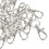 150Pcs Mousquetons Pivotants Porte-Cle Couleur D'Argent 3