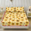 King Size Bedding Set Sunflower Bee Print 3-Piece 5