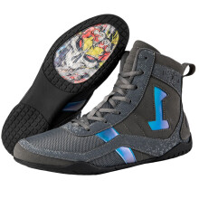 Breathable Boxing and Wrestling Shoes   Sneakers with AntiSlip Rubber Sole Grey 39EU
