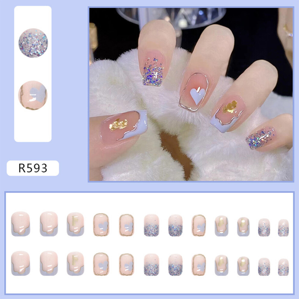 Reach-Tools Short Square French Tip Press-On Nails