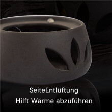 2X Théière En Céramique Support Chauffant Base Chauffe-Thé Base D'Isolation Thé Café Chauffe-Eau Bougie Creuse Support de Base Chauffante C
