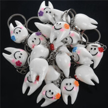 120 Stuecke Schluesselbund Schluesselanhaenger Haenge Zahn Form Suesses Dental Geschenk