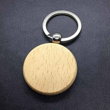 Llavero de Madera Redondo En de 300 Piezas, Llaveros de Madera para Bricolaje, Etiquetas para Llaves Que Se Pueden Grabar Regalos de Bricolaje
