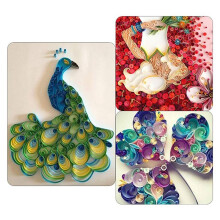 2X Kits de Quilling En Papier 9 Couleurs 1800 Bandes Quilling Papier D'Art Bricolage Artisanat avec Des Outils pour la Décoration de la Maison Cadeau