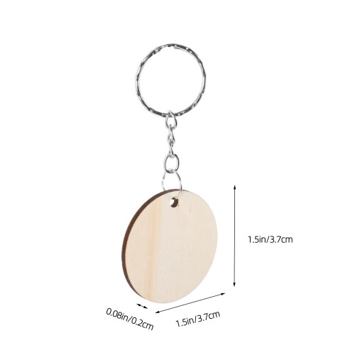 Aesthetic Blank Keychain Key Chain Wood 1 Set 1