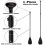 2X Adjustable Stand  Paddle Board Paddle with Unique Lock Design Floating Alloy Shaft Paddleboard Paddle,Black 6