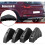 Car Rear Bumper Spoiler,  Diffuser Fins Universal Shark Fin Diffuser,Rear Bumper Lip Diffuser Universal Auto Accessory Car Diffuser SpoilerBlack4Pcs 4