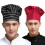 Professional Elastic Women Men Pleated Work Cap Kitchen Cooking Baker Chef Hat,Chilli Pattern 3