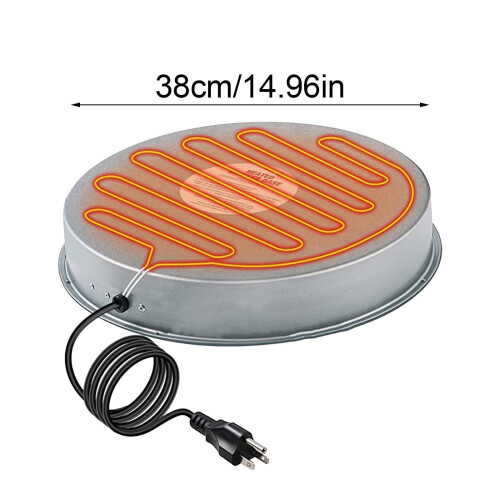 Heated Chicken Waterer Base Metal Winter Deicer 2