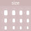 Flowers Press-on Nails Square Short Glossy Acrylic Full 6