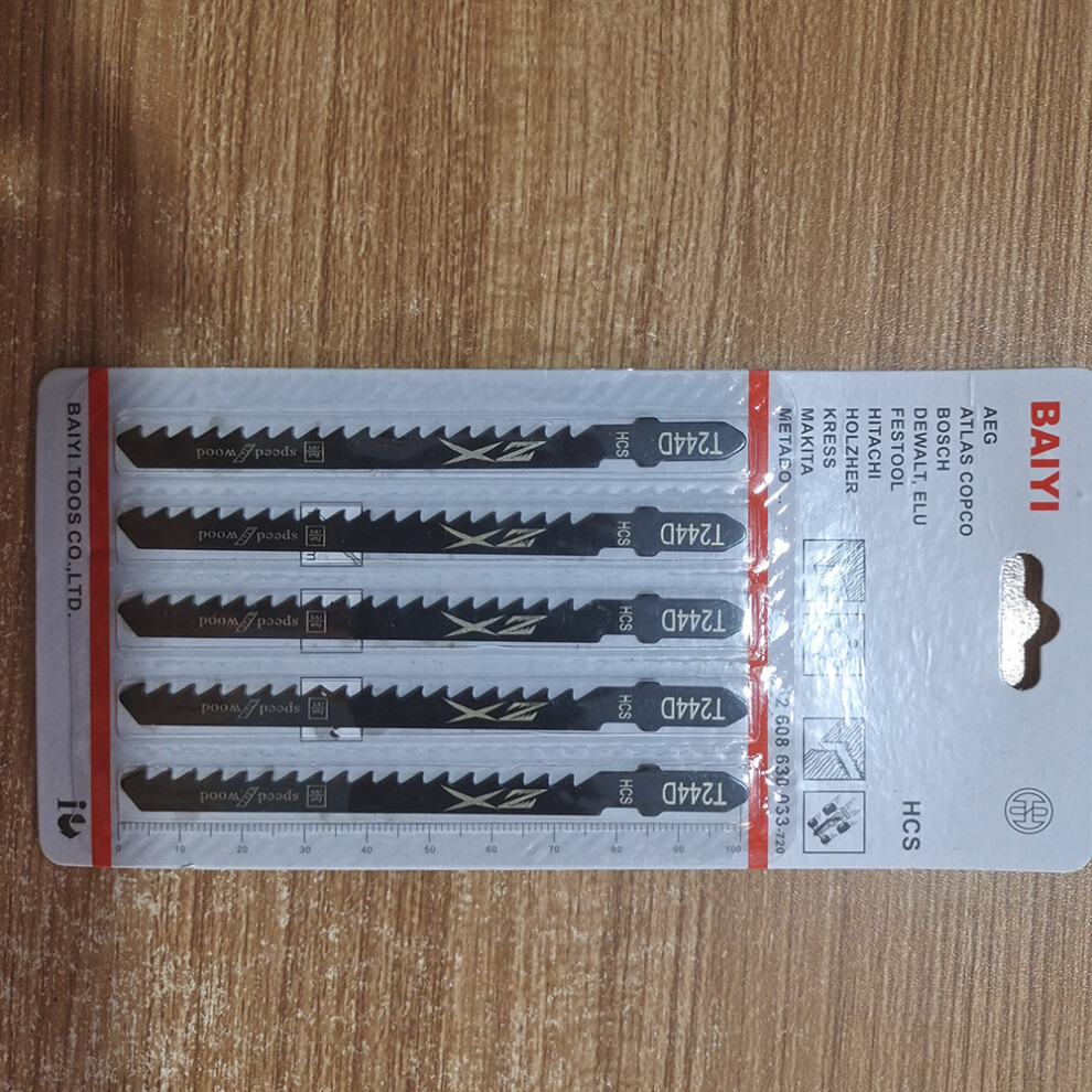 (C) 5Pcs T244d Hcs Jigsaw Blades For Wood 6001832461278