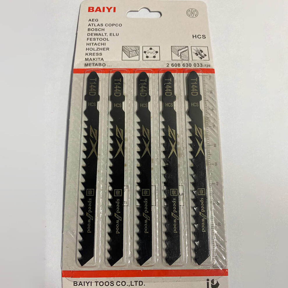 (A) 5Pcs T244d Hcs Jigsaw Blades For Wood 6001832461254