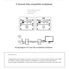 2X Multiplexeur Vidéo HD à Deux Canaux AHD / CVI / TVI1080P Module D'Extension Coaxial HD pour Caméra