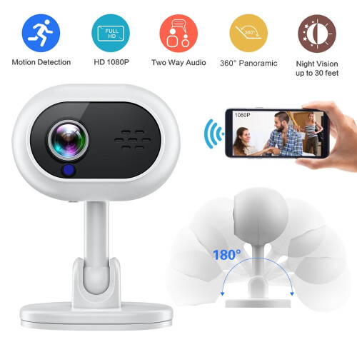 Indoor Security Camera 1080p WiFi Night Vision Motion 1