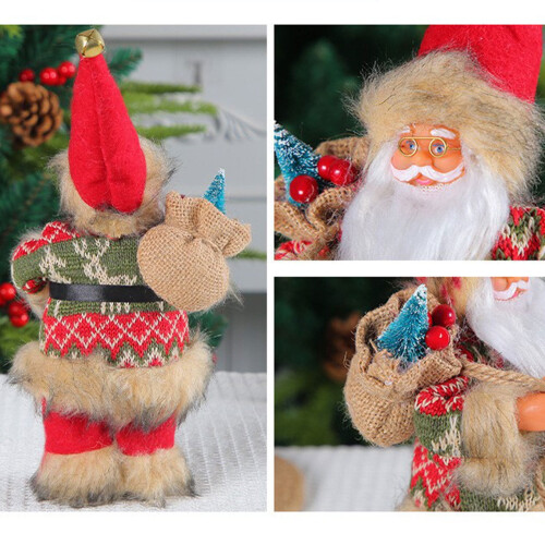Fluffy stående julemandsfigur dekoration 2
