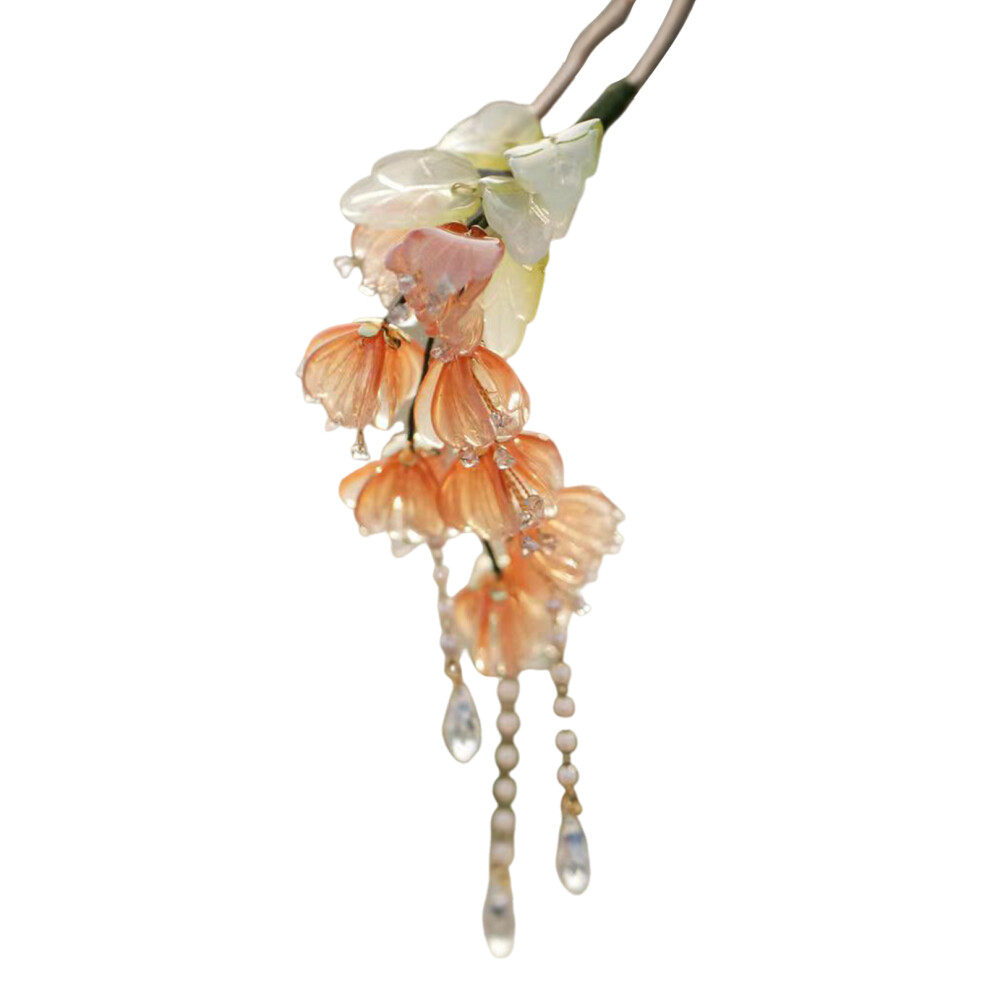 Roc-Electron (Begonia U-Shaped Hairpin) Ancient U-Shape Hair Stick With Tassel