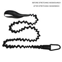 (Black) Kayak Paddle Leash Stretchable Hook for SUP Canoeing