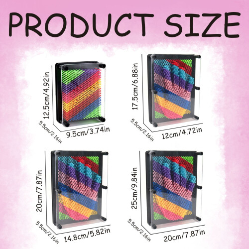 Rainbow3D Pin Art Board – Plasthåndavtrykksleke 2