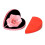 Heart-shaped rose rotating ring box Creative flower lifting proposal ring box Pink 2