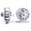 Fly Reel Large Arbor Silver Aluminum 1-8 WT 2