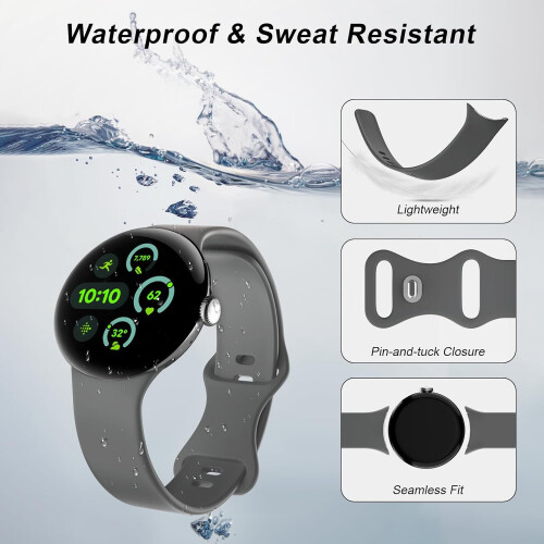 Συσκευασία 2 τεμαχίων συμβατή με το Google Pixel Watch3, αθλητικό, αναπνεύσιμο, μαλακό, 2