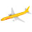 DHL B757Cast Αεροπλάνα 16cm Προσομοίωση Μοντέλου Αεροσκάφους Αεροπορία Κιτ Μοντέλου 2
