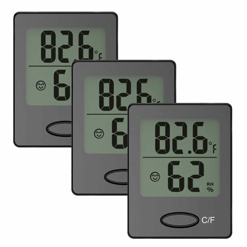 τεμάχια ψηφιακό θερμόμετρο LCD με υγρασία, θερμοκρασία, υγρόμετρο εσωτερικού 2
