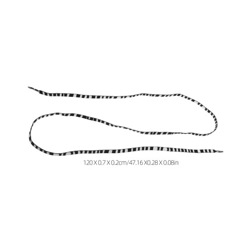 1 Pair Zebra Pattern Laces For Sneakers 1