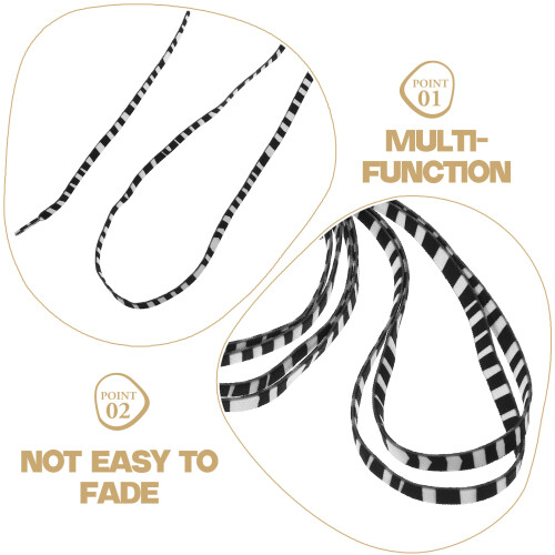 1 Pair Zebra Pattern Laces For Sneakers 2