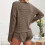 Women's Knit Lounge Set Top and Shorts 4