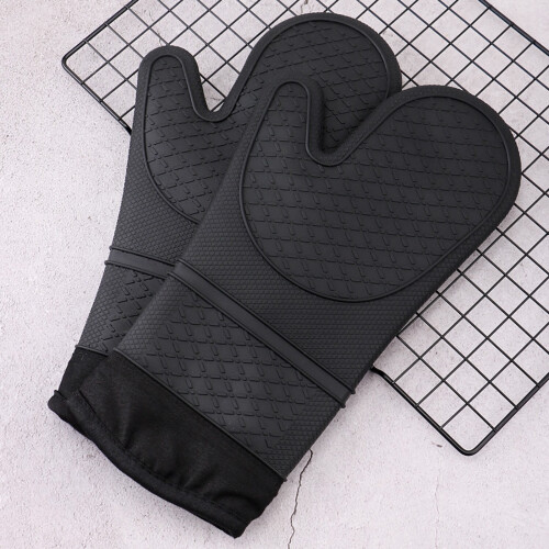 Home kitchen microwave/baking/oven/thick silicone insulated gloves 1