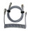 (Silver gray)1.5m Coiled Type C Cable For Mechanical Keyboard Aviator Connector Personalized 1
