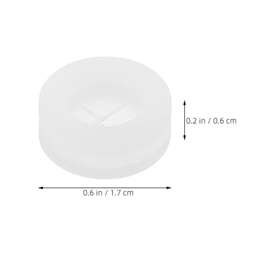 12 Pcs Silicone Straw Hole Plug 1.70X1.70X0.60CM White 1