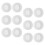 12 Pcs Silicone Straw Hole Plug 1.70X1.70X0.60CM White 6