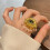 (Gold) Bague Halloween Perle Pompon Fête 1