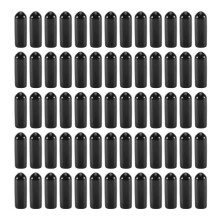 600Pcs Rubber End Caps 4Mm ID PVC Round Tube Bolt Cap Cover Screw Thread Protectors Black