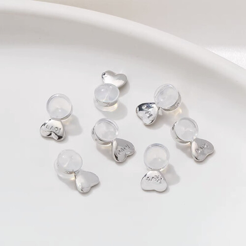 6Pcs Earring Backs Heart Shape Earring Lifter Backs Silicone Earring Backs Replacements For Droopy Ears 2