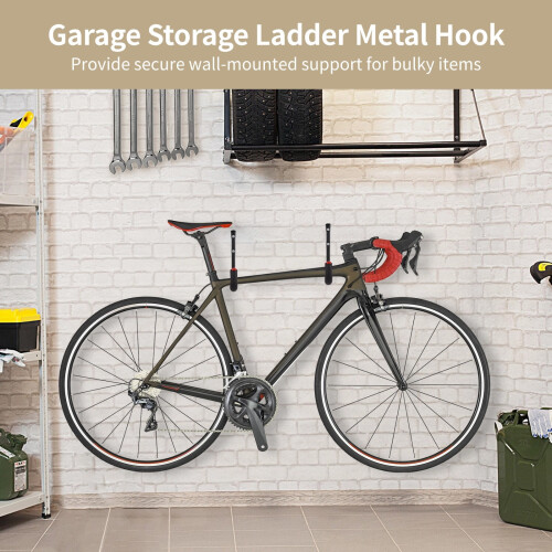 Ladder Hooks Heavy-Duty 4-Pack 9.8 Inch Wall Mount with EVA 2