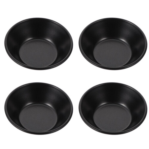 4Pcs Carbon Steel Baking Molds Black Non Stick Practical Bread Molds for Home Kitchen 1