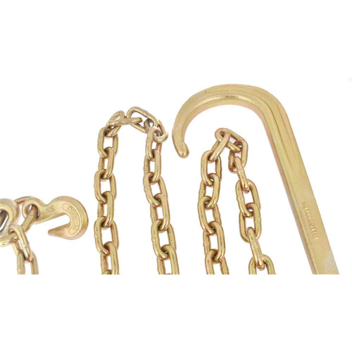 Tow Chain Grade 70 5/16 x 8 FT with J Hook and T Hook 2
