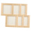 6Pcs Craft Frame for Diy Art Projects Home Decor Square Beige Wood 4