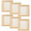 6Pcs Craft Frame for Diy Art Projects Home Decor Square Beige Wood 6