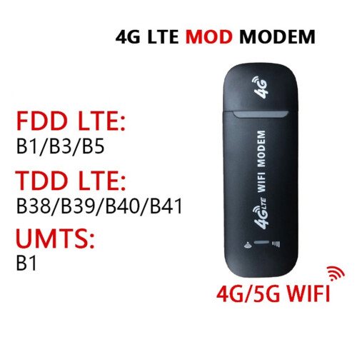 Δρομολογητής WiFi, φορητός δρομολογητής WiFi 4G LTE USB, μόντεμ USB για κινητό δίκτυο Hotspot 2
