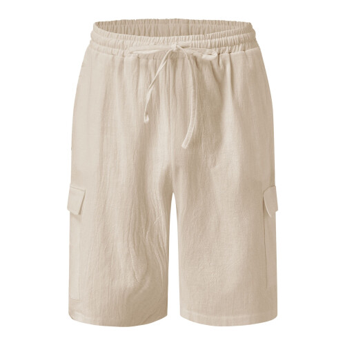 Men's Relaxed Fit Cargo Pants Shorts Cargo Pants with Stretch Solid Khaki Xl 2